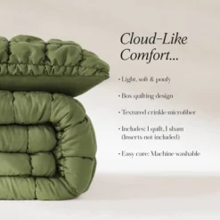 Lush Decor Twin XL Puff Bed Blankets Green 2pc Set -Lush Decor Store GUEST 338d4613 ebf5 4321 b5f1 ae941be3159c