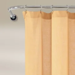 Linen Button Shower Curtain - Lush Décor