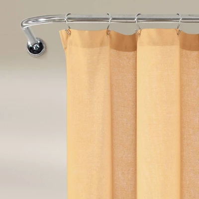 Linen Button Shower Curtain - Lush Décor 3 Linen Button Shower Curtain - Lush Décor