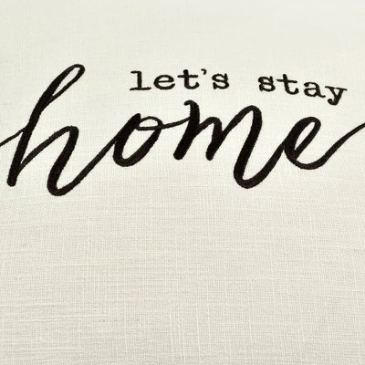 20"x20" Oversize 'Let's Stay At Home' Family-Friendly Square Throw Pillow Cover White - Lush Décor 5 20"x20" Oversize 'Let's Stay At Home' Family-Friendly Square Throw Pillow Cover White - Lush Décor - Image 3