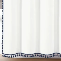 72"x72" Boho Melora Tassel Yarn Dyed Eco-Friendly Recycled Cotton Shower Curtain Navy - Lush Décor 7 72"x72" Boho Melora Tassel Yarn Dyed Eco-Friendly Recycled Cotton Shower Curtain Navy - Lush Décor -Lush Decor Store GUEST 3558e670 f3d4 4683 8994 e9dd4c43e7fb