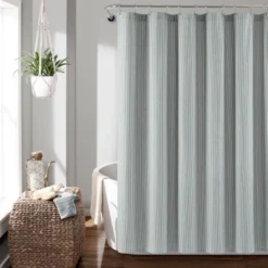 72"x72" Farmhouse Vintage Striped Yarn Dyed Cotton Shower Curtain - Lush Décor -Lush Decor Store GUEST 355ed844 994d 4739 ad53 d68c54533360