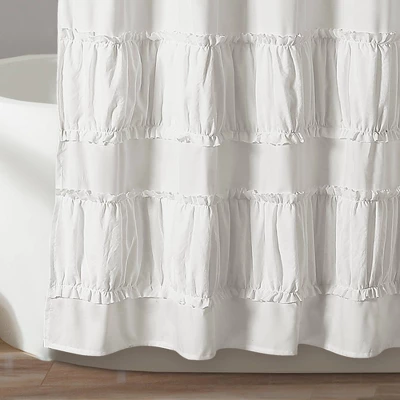 Nova Ruffle Shower Curtain - Lush Décor 4 Nova Ruffle Shower Curtain - Lush Décor - Image 2
