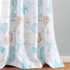 1pc 52"x84" Light Filtering Harbor Life Window Curtain Panel Blue - Lush Décor: Grommet Top, Microfiber, Seahorse Pattern 8 1pc 52"x84" Light Filtering Harbor Life Window Curtain Panel Blue - Lush Décor: Grommet Top, Microfiber, Seahorse Pattern -Lush Decor Store GUEST 37abec95 2752 4a32 b96a 0bad8d5f6741