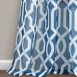 2pk 52"x84" Sheer Edward Trellis Curtain Panels Navy - Lush Décor 9 2pk 52"x84" Sheer Edward Trellis Curtain Panels Navy - Lush Décor -Lush Decor Store GUEST 39860452 8735 45d4 97d9 d9685ff57d70