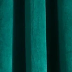 Lush Décor Prima Velvet Solid Light Filtering Grommet Window Curtain Panels Teal Green 38X84 Set