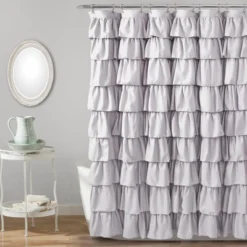 Ruffle Shower Curtain - Lush Décor -Lush Decor Store GUEST 3a836bc2 12a7 43c9 9b53 d46eb0b8bde1