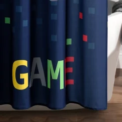72"x72" Single Kids' Video Games Shower Curtain Navy - Lush Décor -Lush Decor Store GUEST 3c3cc6c4 5216 4530 a74a 7a2b7b516c2d