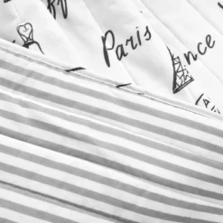 50"x60" Paris Bonjour Reversible Cotton Throw Blanket White - Lush Décor 8 50"x60" Paris Bonjour Reversible Cotton Throw Blanket White - Lush Décor -Lush Decor Store GUEST 3c86edde 9259 4b02 aee1 23af76f47ca0