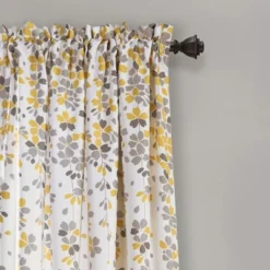 Lush Décor Weeping Flower Light Filtering Window Curtain Panels Yellow/Gray 52X108+2 Set -Lush Decor Store GUEST 3ca3cc1c 8ac7 4f50 b601 1951f44edb86