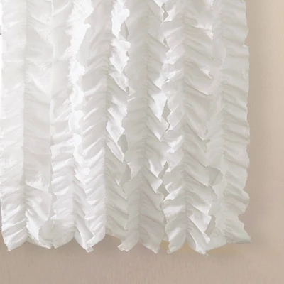 Set Of 2 Sophia Ruffle Window Curtain Panels White - Lush Décor 5 Set Of 2 Sophia Ruffle Window Curtain Panels White - Lush Décor - Image 3