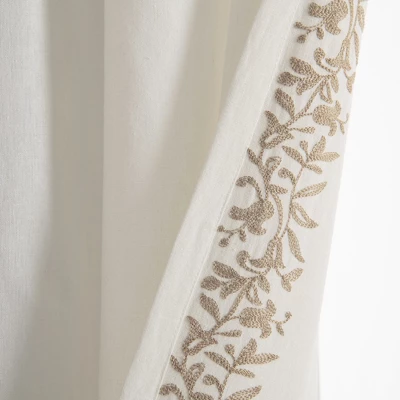 Luxury Modern Flower Embroidery Border Window Panel 5 Luxury Modern Flower Embroidery Border Window Panel - Image 3