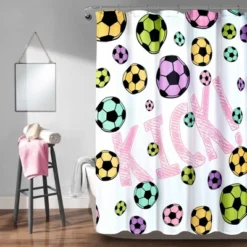 72"x72" Girls Soccer Kick Single Shower Curtain - Lush Décor -Lush Decor Store GUEST 429f7c3a aaa2 4cd4 8131 2752872f1111