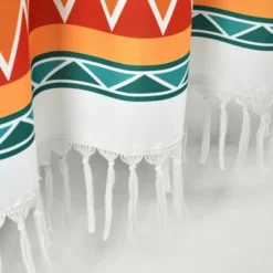 72"x72" Boho Viviane Geo Shower Curtain Turquoise/Orange - Lush Décor -Lush Decor Store GUEST 44807d47 df61 4301 9eb5 e579e277a030