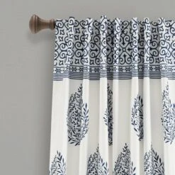 2pk Light Filtering Teardrop Leaf Window Curtain Panels - Lush Décor