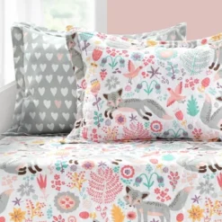 6pc 39"x75" Kids' Pixie Fox Daybed Cover Set Gray - Lush Décor