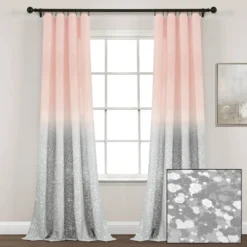 52"x84" Set Of 2 Glitter Ombre Metallic Print Window Curtain Panels - Lush Décor -Lush Decor Store GUEST 4acabd5f ad64 4b71 895b 95dd81840306