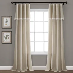 Linen Lace Window Curtain Panels - Lush Décor -Lush Decor Store GUEST 4cd300f9 090d 44d2 ba5b b17bb1b121d1