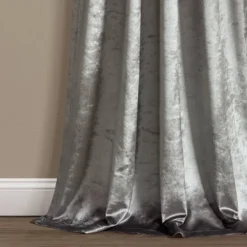 2pk 40"x84" Light Filtering Velvet Dream Bells Curtain Panels Silver - Lush Décor -Lush Decor Store GUEST 4d332516 d5bf 402e 991c 73adb93822f8
