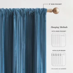 38"x84" Lush Decor Glam Pleated Velvet Light Filtering Window Curtain Panels Teal Pair -Lush Decor Store GUEST 50885719 f391 4275 a0f6 c80a427c71f0