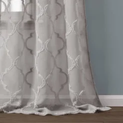 2pk 38"x84" Sheer Avon Trellis Curtain Panels Gray - Lush Décor 8 2pk 38"x84" Sheer Avon Trellis Curtain Panels Gray - Lush Décor -Lush Decor Store GUEST 50915a39 c8cf 40ed 99cf 1006ece830a6