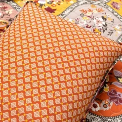 Lush Décor 3pc Bohemian Flower Reversible Oversized Cotton Quilt Set Orange/Lilac -Lush Decor Store GUEST 528e6b21 a7b0 44cb 8093 4db0832370d0