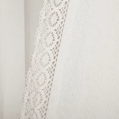 Lush Décor Rosalie Window Curtain Panels White 54x108 Set 4 Lush Décor Rosalie Window Curtain Panels White 54x108 Set - Image 2