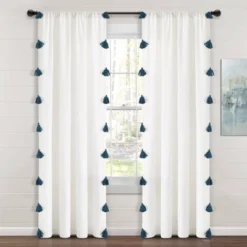 84"x52" Boho Faux Linen Texture Tassel Rod Pocket Window Curtain Panels - Lush Décor 17 84"x52" Boho Faux Linen Texture Tassel Rod Pocket Window Curtain Panels - Lush Décor -Lush Decor Store GUEST 544d0143 0818 48d3 a923 27458bc1c1ca
