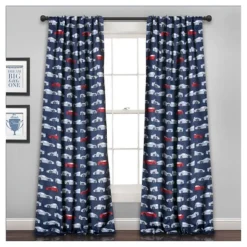 Kids' Race Cars Room Darkening Window Curtain Set Navy/Red - Lush Décor -Lush Decor Store GUEST 5afc0dca 187f 4ff3 aff9 b179200d47b8