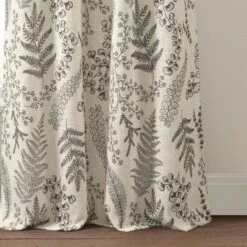 Lush Décor Botanical Dreams Window Panels Light Linen/Black Pair 42x84 -Lush Decor Store GUEST 5b199d58 378d 4a61 8109 67b0f9370ace