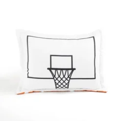 4pc Twin Kids' Basketball Game Reversible Oversized Comforter Bedding Set White/Navy - Lush Décor: Sports Bedding, Kids Bedroom Decor -Lush Decor Store GUEST 5cada4c4 baf0 4c69 becf 39fb25529434