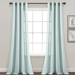 Set Of 2 (84"x52") Faux Linen Grommet Window Curtain Panels - Lush Décor -Lush Decor Store GUEST 5e771879 1f8e 4b60 a574 5bd980293a56