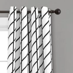 Set Of 2 Feather Arrow Geo Light Filtering Window Curtain Panels - Lush Décor