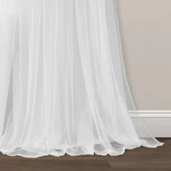 Lush Décor Tulle Skirt Colorblock Window Curtain Panels Light Gray/White 40x84 Set -Lush Decor Store GUEST 5f64a464 f261 4aa4 a309 eed53f385251