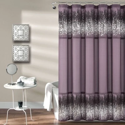 Single Shimmer Sequins Shower Curtain - Lush Décor 8 Single Shimmer Sequins Shower Curtain - Lush Décor - Image 6
