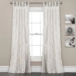 Set Of 2 Sophia Ruffle Window Curtain Panels White - Lush Décor 14 Set Of 2 Sophia Ruffle Window Curtain Panels White - Lush Décor -Lush Decor Store GUEST 5faae6e0 7cd0 4959 8d92 b83524f63177