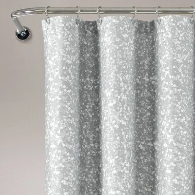 72"x72" Glitter Ombre Metallic Print Single Shower Curtain Yellow/Gray - Lush Décor 3 72"x72" Glitter Ombre Metallic Print Single Shower Curtain Yellow/Gray - Lush Décor