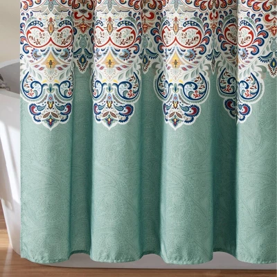 72"x72" Boho Chic Shower Curtain Seafoam - Lush Décor 5 72"x72" Boho Chic Shower Curtain Seafoam - Lush Décor - Image 3