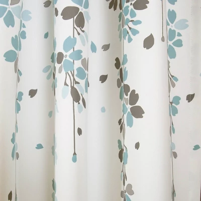 2pk 52"x108" Light Filtering Weeping Flower Curtain Panels Blue - Lush Décor 4 2pk 52"x108" Light Filtering Weeping Flower Curtain Panels Blue - Lush Décor - Image 2