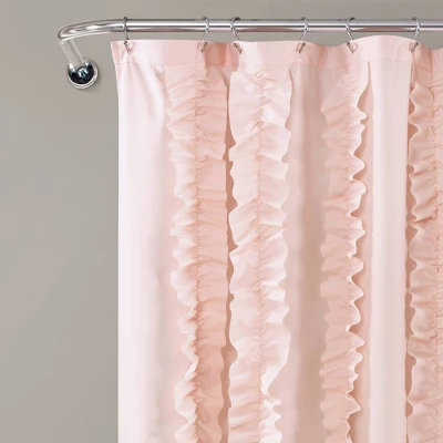 Belle Shower Curtain Blush - Lush Décor 4 Belle Shower Curtain Blush - Lush Décor - Image 2