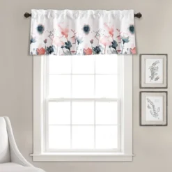 18"x52" Zuri Flora Light Filtering Valance - Lush Décor -Lush Decor Store GUEST 642c05de d360 4fd5 8c45 de7fb7cf0220