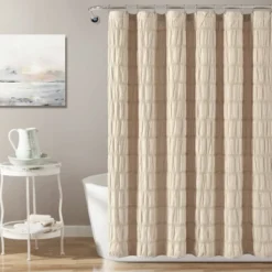 Waffle Striped Woven Cotton Shower Curtain - Lush Décor -Lush Decor Store GUEST 6511ea26 a052 4d3c afea 228a7387bf1f