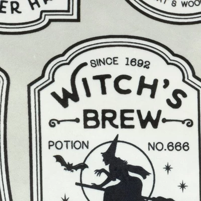 20"x20" Oversize Halloween Badge Square Throw Pillow Gray - Lush Décor 3 20"x20" Oversize Halloween Badge Square Throw Pillow Gray - Lush Décor