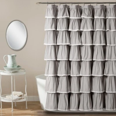72"x72" Ruffle Shower Curtain - Lush Décor 7 72"x72" Ruffle Shower Curtain - Lush Décor - Image 5
