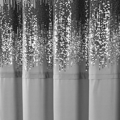 Single Shimmer Sequins Shower Curtain - Lush Décor 4 Single Shimmer Sequins Shower Curtain - Lush Décor - Image 2