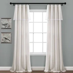 Linen Lace Window Curtain Panels - Lush Décor -Lush Decor Store GUEST 6844cfe3 2592 4ee1 86ba 848e7eb02385