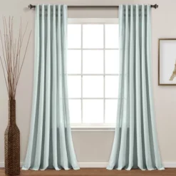 84"x40" Linen Button Pinched Pleat Light Filtering Window Curtain Panel - Lush Décor -Lush Decor Store GUEST 68d19eee 5bea 4a33 8fa2 6cdbde886a0e