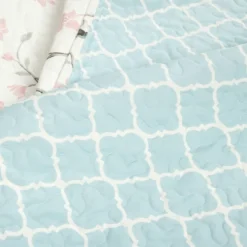 Lush Décor 3pc Botanical Bird And Flower Oversized Reversible Quilt Set White/Blue/Yellow -Lush Decor Store GUEST 6a73ea26 a72b 4641 ac4e f0a03f52ba14