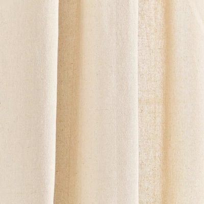 Lush Decor Modern Faux Linen Embroidered Edge With Attached Valance Window Curtain Panels Dark Linen 52X84 Set 5 Lush Decor Modern Faux Linen Embroidered Edge With Attached Valance Window Curtain Panels Dark Linen 52X84 Set - Image 3