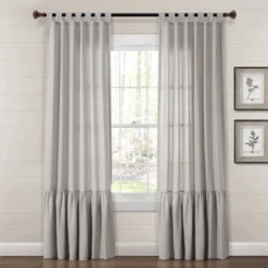 84"x40" Farmhouse Faux Linen Tab Top Window Curtain Panel - Lush Décor -Lush Decor Store GUEST 6aba3e4c a964 4ff1 b37a 112a5e6500f5